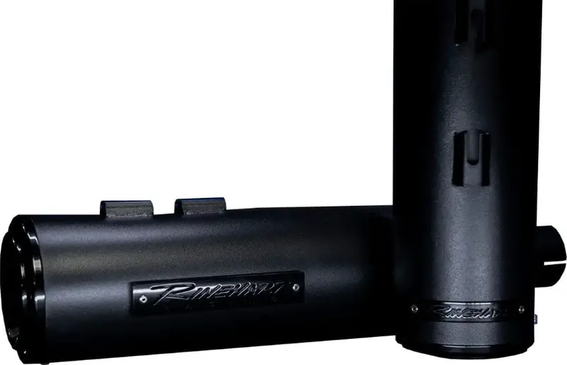 Rinehart 4.5" Hp45xl Midnight Edition Slipon Muffler Exhaust For 17-24 Hd Touring 1