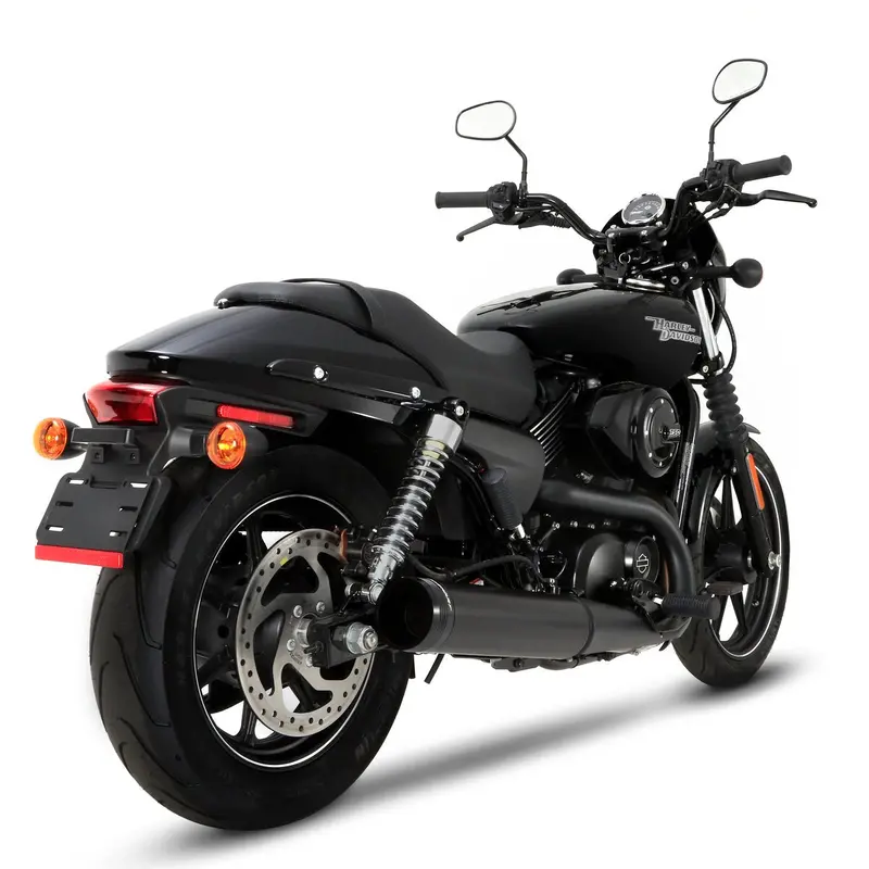 Rinehart 4 Inch Black Slip-On Muffler Exhaust For 2015-2020 Harley-Davidson Street 500/750 X 1