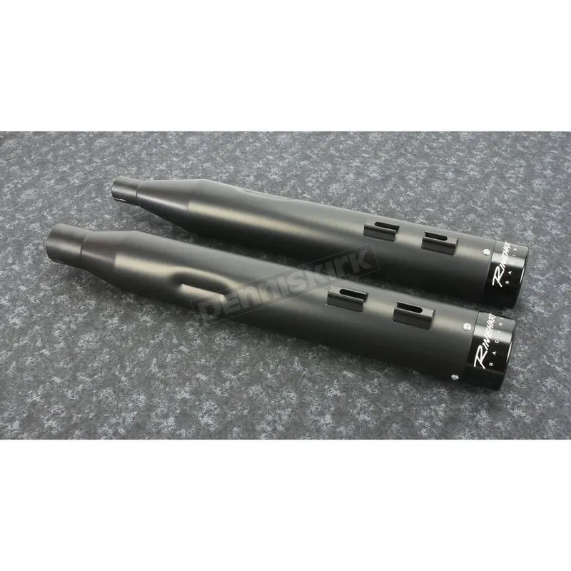 Rinehart Dbx40 4" Slip-On Mufflers Black Tip Exhaust Pipes | Harley-Davidson 17+ 1
