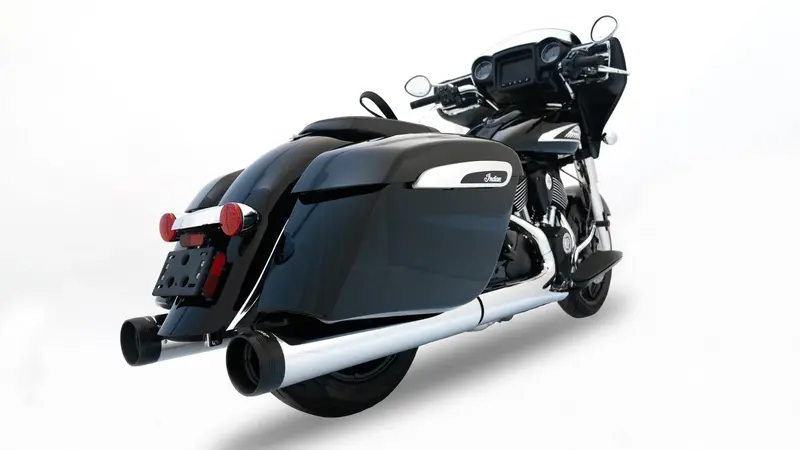 Rinehart Dbx45 4.5 Inch Chrome Slip-On Muffler Exhaust For 2014–2026 Indian Bagger And Touring Models 1