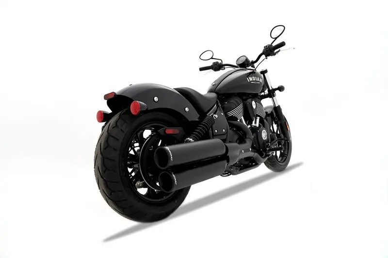 Rinehart Racing 4In Slip-On Mufflers Black With Black End Caps For 2022-2026 Indian Chief 116 1