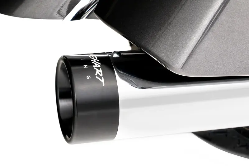 Rinehart Racing Dbx40 4In Slip-On Exhaust Chrome With Black End Caps For 2014-2026 Indian Touring/Bagger 2