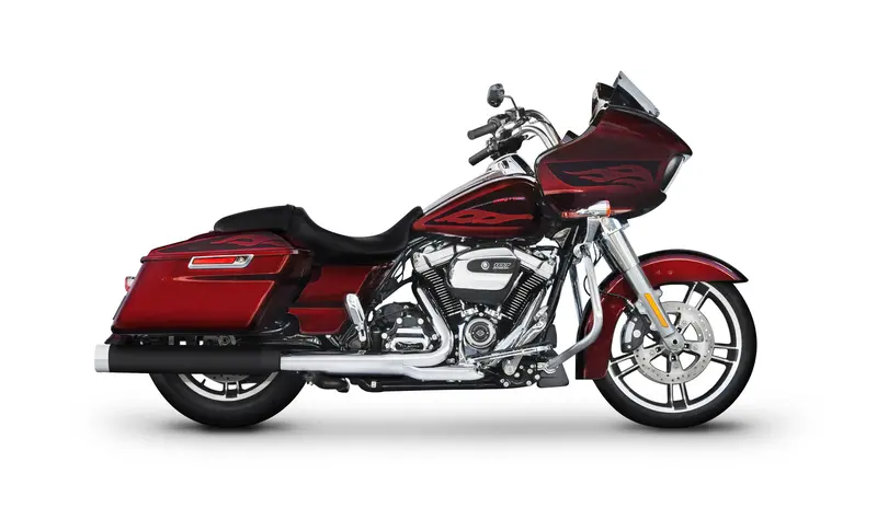 Rinehart Racing Dbx40 Chrome 4" Mufflers End Caps For 2017-2024 Harley Touring 1