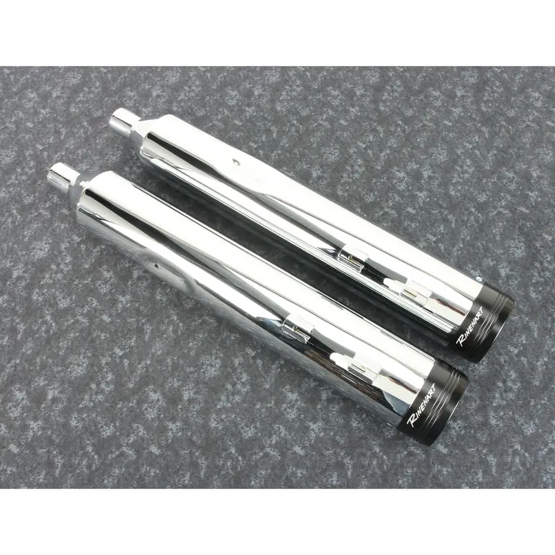 Rinehart Racing Dbx45 4.5In Slip-On Exhaust Chrome With Black End Caps For 1995-2016 Harley-Davidson Touring Models Twin Cam 2