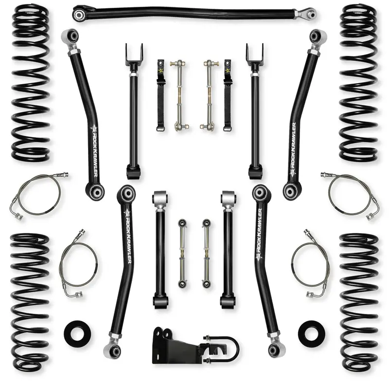 Rock Krawler 2.5-Inch Adventure-X Mid-Arm Front & Rear Lift Kit For 2007-2018 Jeep Wrangler Jku 1