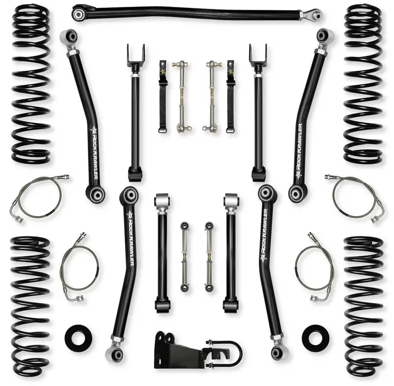 Rock Krawler 3.5-Inch Adventure-X Front & Rear Mid-Arm Lift Kit For 2007-2018 Jeep Wrangler Jku 1