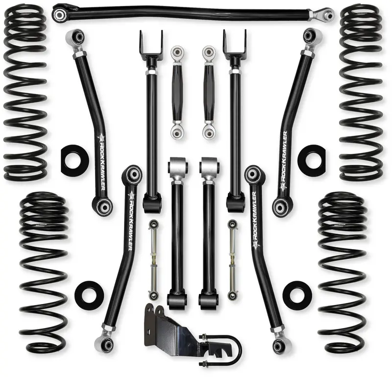Rock Krawler 3.5 Inch Adventure-X "No Limits" Mid-Arm Suspension Lift Kit For 20-23 Jeep Wrangler Jlu Diesel 1