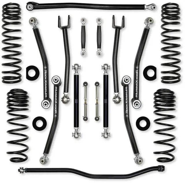 Rock Krawler 4.5 Inch X Factor Mid-Arm Front & Rear Lift Kit For 2021+ Jeep Wrangler Jlu (392) 1