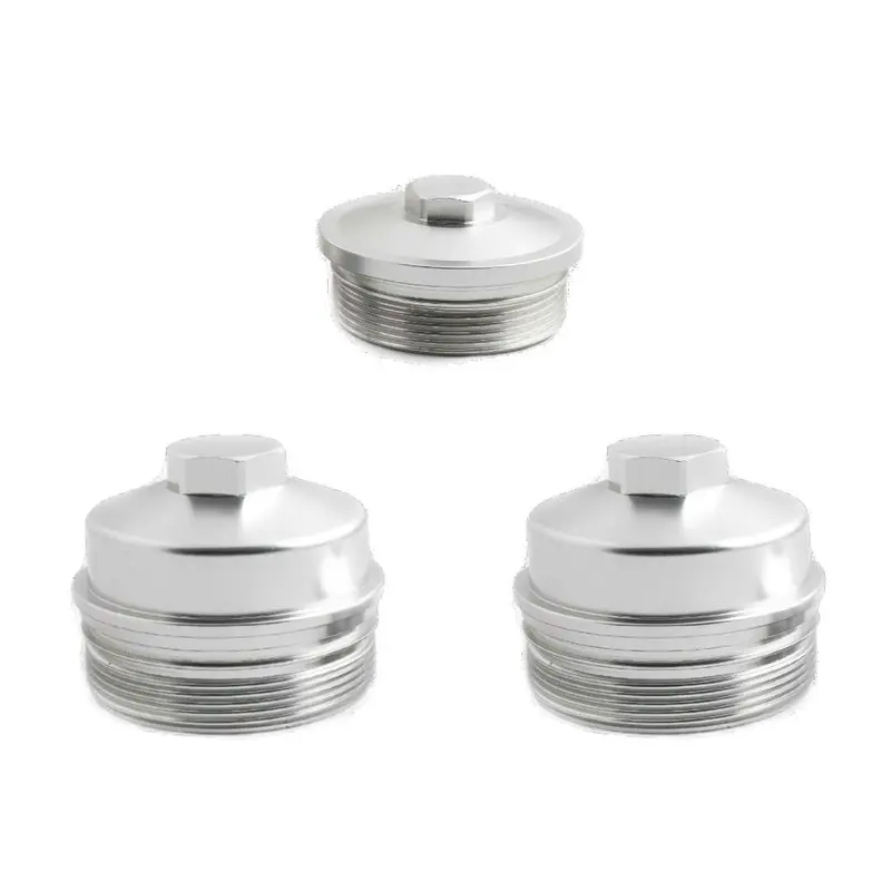 Rudy's Billet Aluminum Oil/Fuel Filter Cap Set For 03-07 Ford 6.0L Powerstroke 1