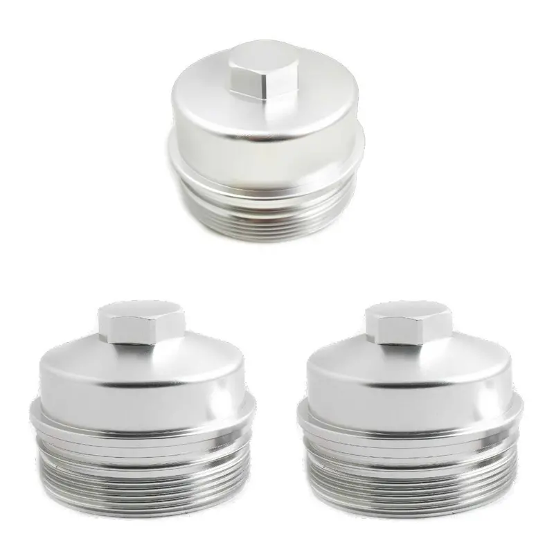 Rudy's Billet Aluminum Oil/Fuel Filter Cap Set For 08-10 Ford 6.4L Powerstroke 1