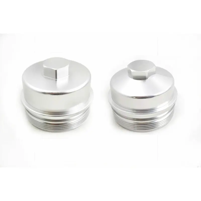 Rudy's Billet Aluminum Upper Oil/Fuel Filter Cap Set For 08-10 Ford 6.4L Powerstroke 1