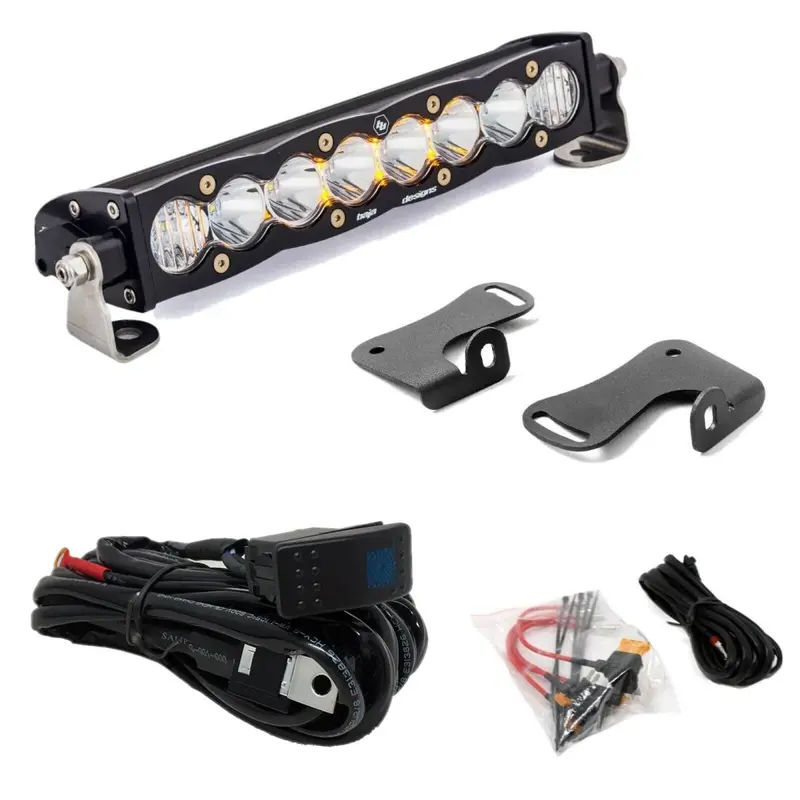 Rudy's Custom Baja Designs S8 Hood Mount Light Bar Kit & Rocker Switch For 2020-2024 Polaris Rzr Pro Xp/Xp4 1