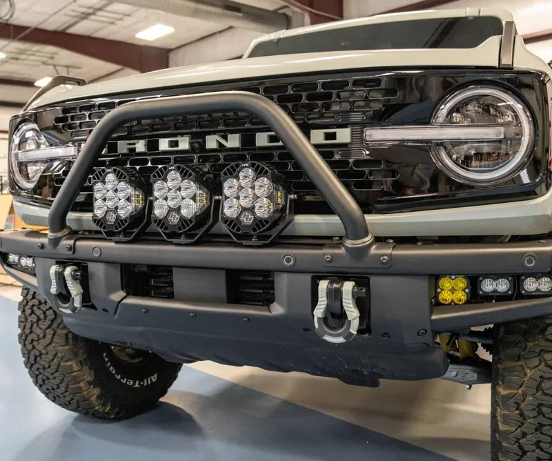 Rudy's Custom Bumper Mount Triple Lp6 Led Fog Light Kit For 2021-2025 Ford Bronco 1