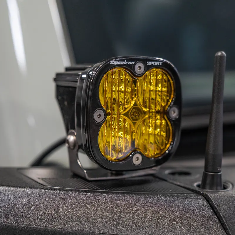 Rudy's Custom Mirror Mounted Baja Designs Squadron Ditch Light Kit For 2021+ Ford Bronco 2
