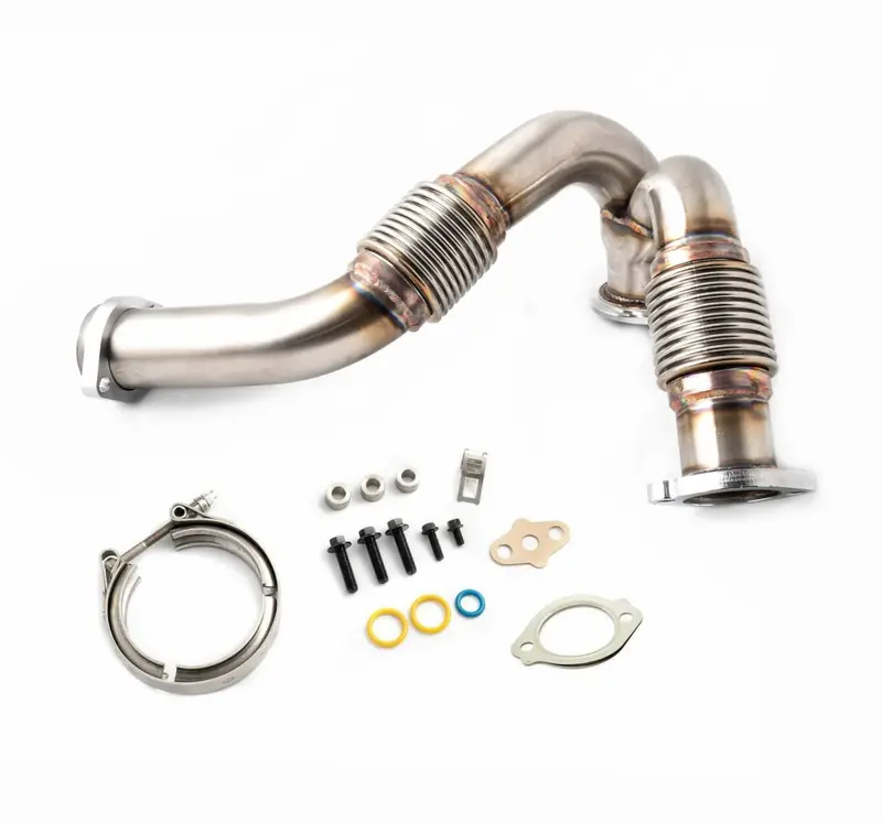Rudy's Hd Bellowed Y-Pipe/Clamp/Install Kit For 2003-2007 Ford 6.0L Powerstroke 1