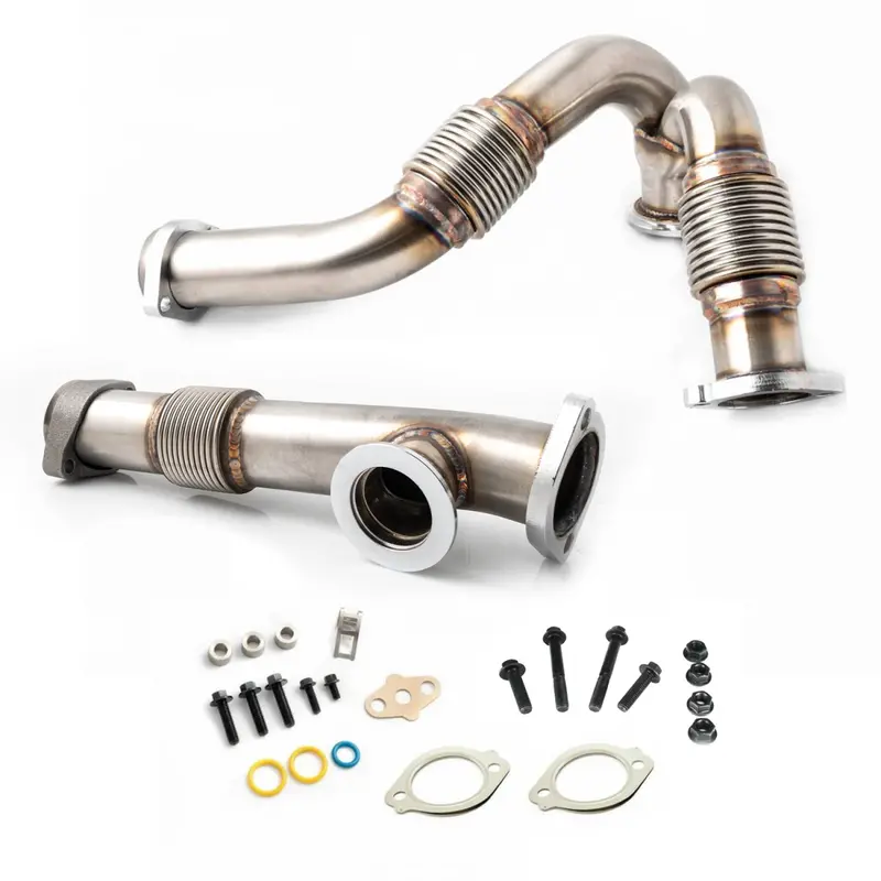 Rudy's Hd Bellowed Y-Pipe & Passenger Side Up Pipe For 2004.5-2007 Ford 6.0 Powerstroke 1