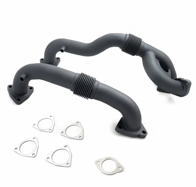 Rudy's High Temp Coated Heavy Duty Thick Wall Up Pipe Kit For 08-10 6.4 Powerstroke 1