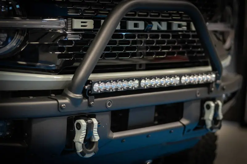 Rudy's Mounting Brackets & Baja Designs S8 Driving Light Bar Kit For 21+ Bronco W/ Steel Bumper & Upfitter 1