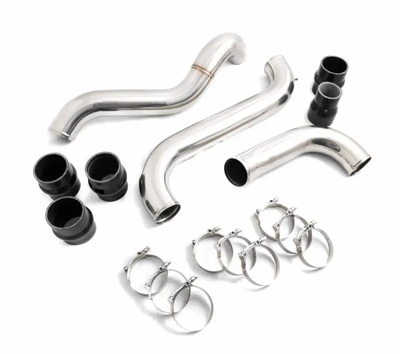 Rudy's Polished Aluminum Hot & Cold Side Intercooler Pipe & Boot Kit For 11-16 Lml Duramax 1