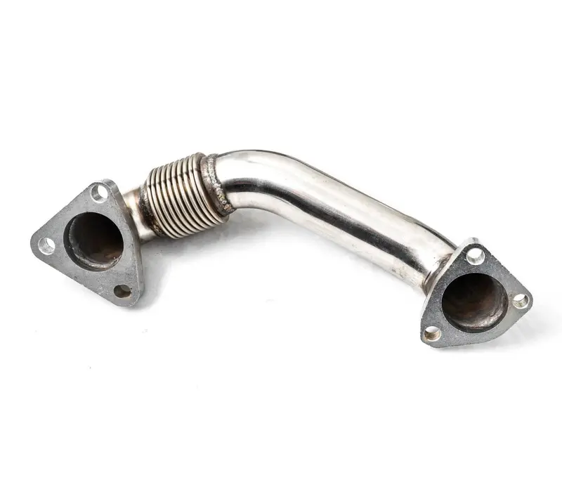 Rudy's Polished Bolt-On Passenger Side Up-Pipe For 2001-2004 Gm 6.6L Lb7 Duramax 2