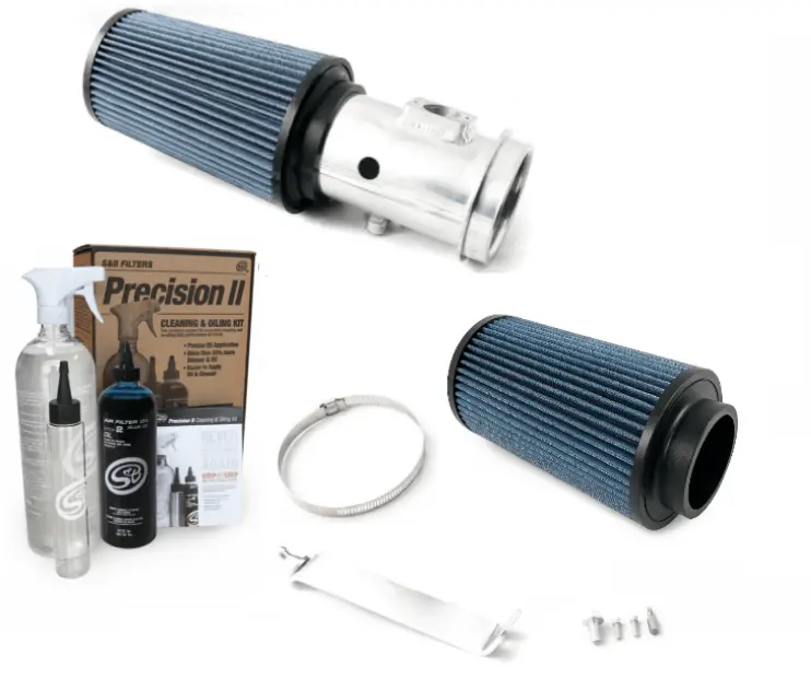Rudys Polished Cold Air Intake Filter Cleaner Kit For 08-10 Ford 6.4 Powerstroke 1