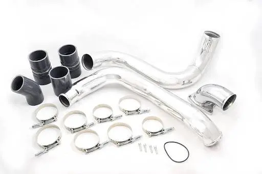 Rudy's Polished Intercooler Pipe & Boot Kit With High Flow Intake Elbow For 05-07 6.0L Powerstroke 1