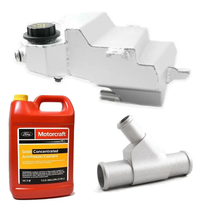 Rudy's Silver Degas Bottle/Coolant Y-Pipe/Gold Antifreeze 03-07 6.0L Powerstroke 1