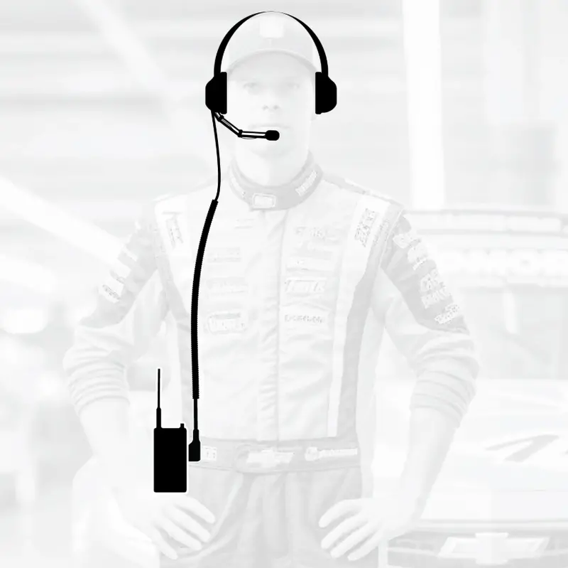 Rugged Radios Crew Chief H42 Spotter Headset & R1 Handheld Radio Kit – Digital & Analog, Noise-Canceling Mic, Race-Ready Comms 2