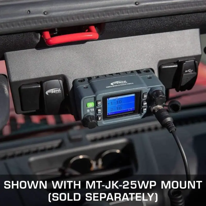 Rugged Radios Gmr25 25W Waterproof Gmrs Radio Kit W/ Stealth Antenna & Universal Mount 2