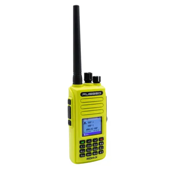 Rugged Radios Yellow Waterproof Handheld Communication Radio - Digital And Analog 1