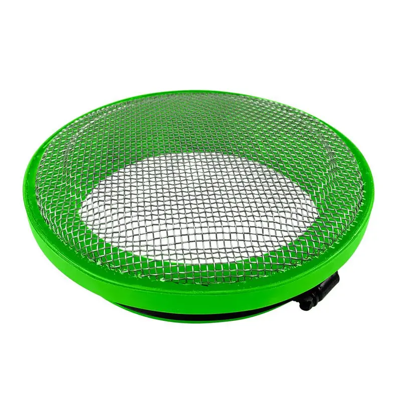 S&B Turbo Screen 4.0 Inch Lime Green Stainless Steel Mesh W/Stainless Steel Clamp 77-3006 1