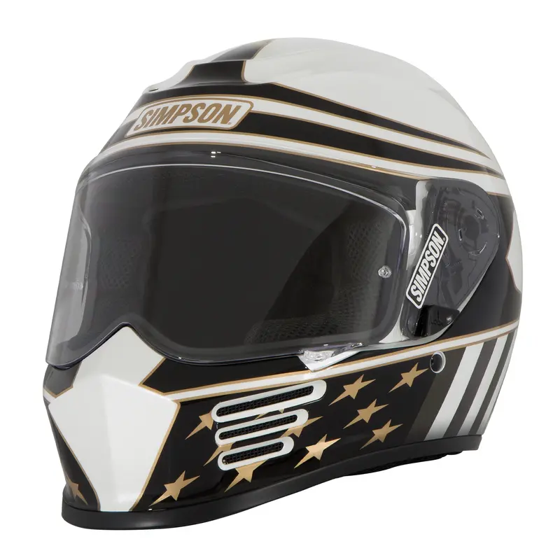 Simpson Motorcycle Speed Bandit Full Face Helmet Americana Gold Xs 1