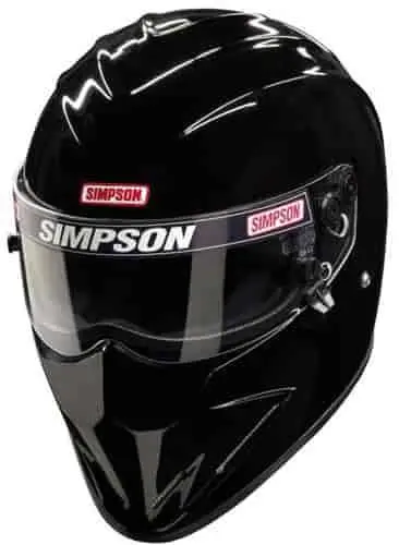 Simpson Racing Diamondback Motorcycle/Race Helmet Black- 7 1/2 - Dot/Snell 1