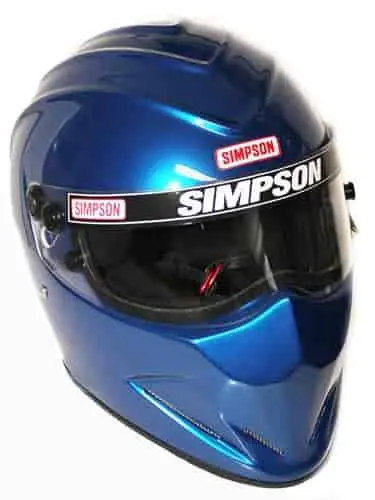 Simpson Racing Diamondback Motorcycle/Race Helmet Blue - 7 1/8 - Dot/Snell 1