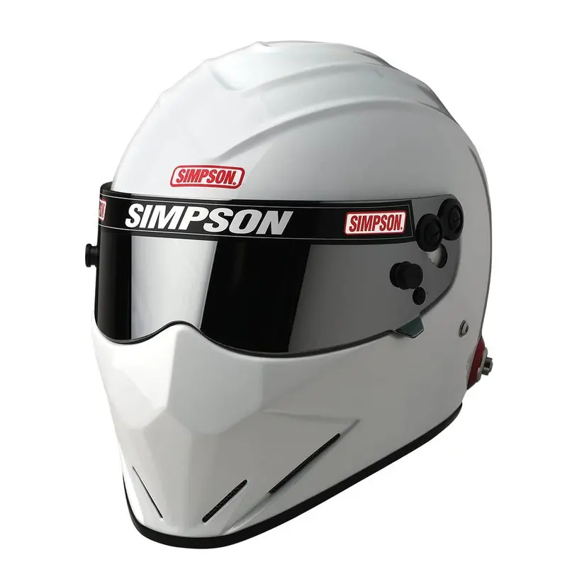 Simpson Racing Diamondback Motorcycle/Race Helmet White - 7 1/4 - Dot/Snell 1