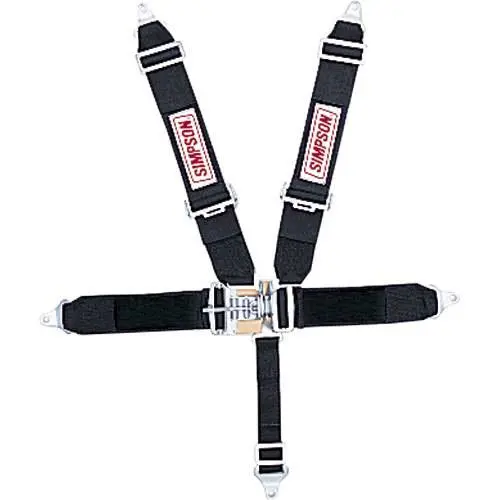 Simpson Racing Latch F/X Belt - Black - Bolt-In - Individual Harness 1