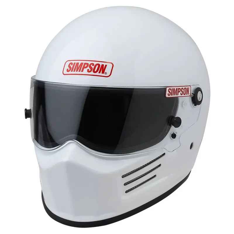 Simpson Racing Sa2020 Bandit Auto Racing Helmet - Aerodynamic - Large - White 1