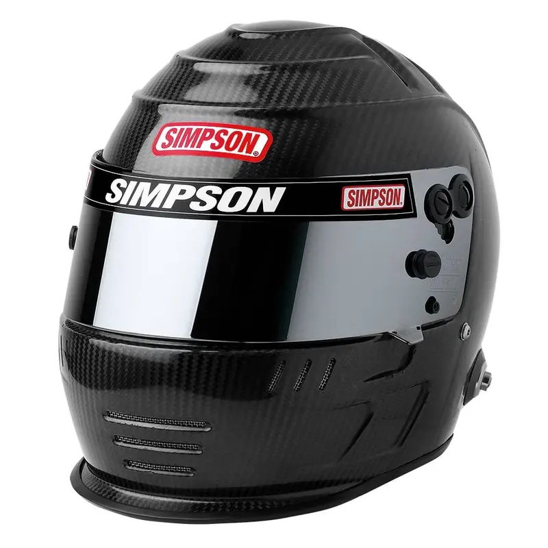 Simpson Racing Speedway Shark Racing Helmet Carbon Fiber - 7 1/8 - Dot/Snell 1