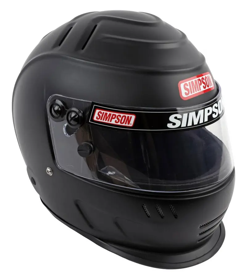 Simpson Racing Speedway Shark Racing Helmet Matte Black - 7 3/4 - Dot/Snell 1