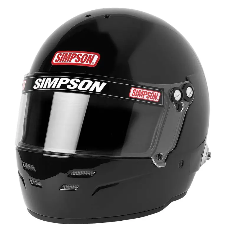 Simpson Sa2020 Viper Motorcycle / Racing Helmet Gloss Black - Small - Dot/Snell 1