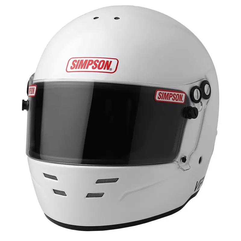 Simpson Sa2020 Viper Motorcycle / Racing Helmet Gloss White - Xs - Dot/Snell 1