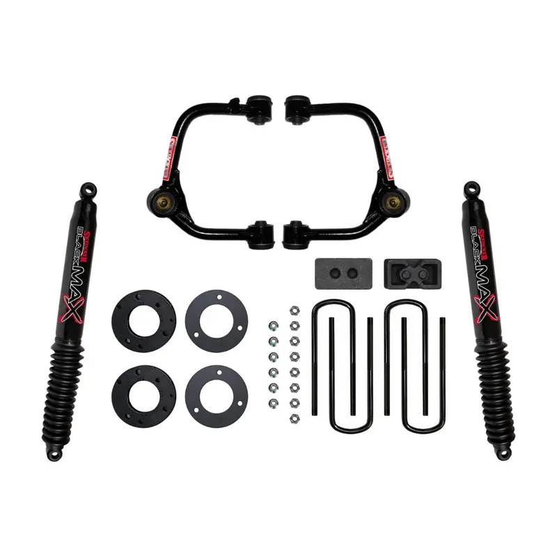 Skyjacker 3" Lift W/ Front Upper Control Arms & Rear Black Max Shocks For 2021 F150 4Wd 1