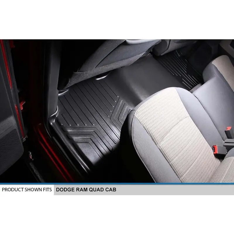Smart Trim™ Custom Fit Floor Liners For 2009-2012 Dodge Ram 1500 Quad Cab (2 Smaller Rear Doors) 2