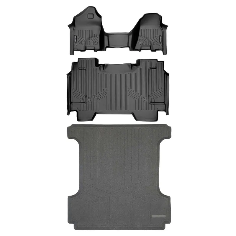 Smartcoverage™ Custom Fit Floor Liners For 2019 - 2024 Ram 1500 Crew Cab Vinyl Floor With 1St Row Bench Seat 1