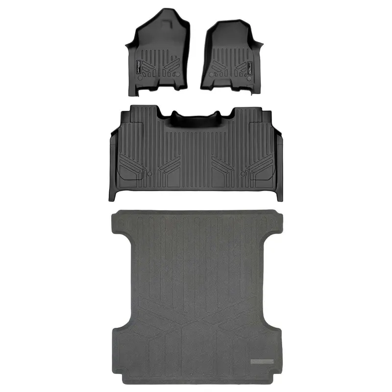 Smartcoverage™ Custom Fit Floor Liners For 2019 - 2024 Ram 1500 Crew Cab With Rear Underseat Storage Box 1