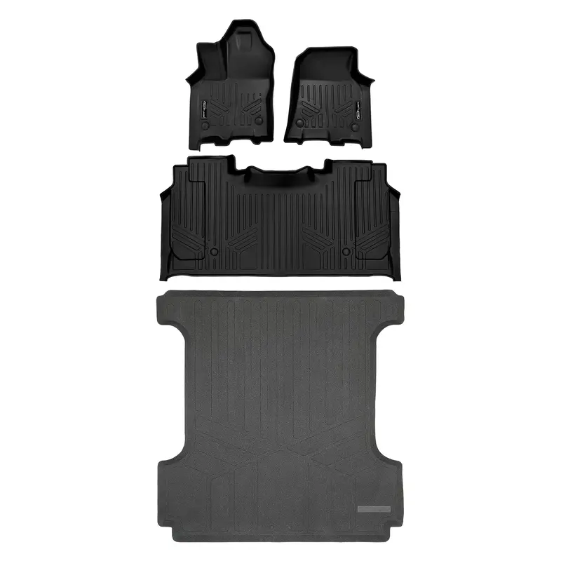 Smartcoverage™ Custom Fit Floor Liners For 2025-2026 Ram 1500 Crew Cab With Rear Underseat Storage Box 1