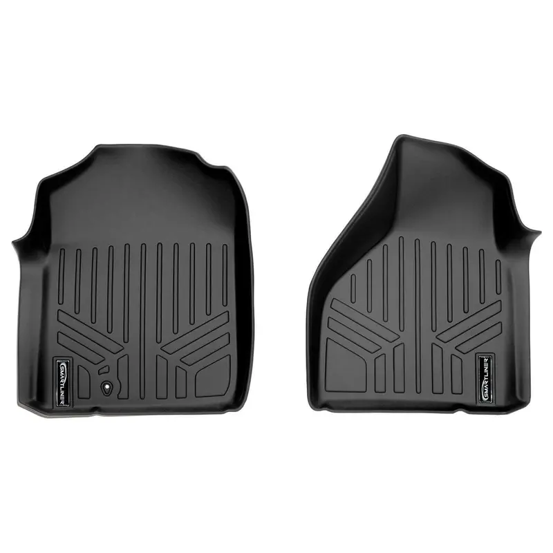 Smartliner Custom Fit Floor Liners For 2002-2008 Dodge Ram 1500 Quad Cab / 2003-2009 Ram 2500/3500 Quad Cab Bench Seat With Oth Coverage 2