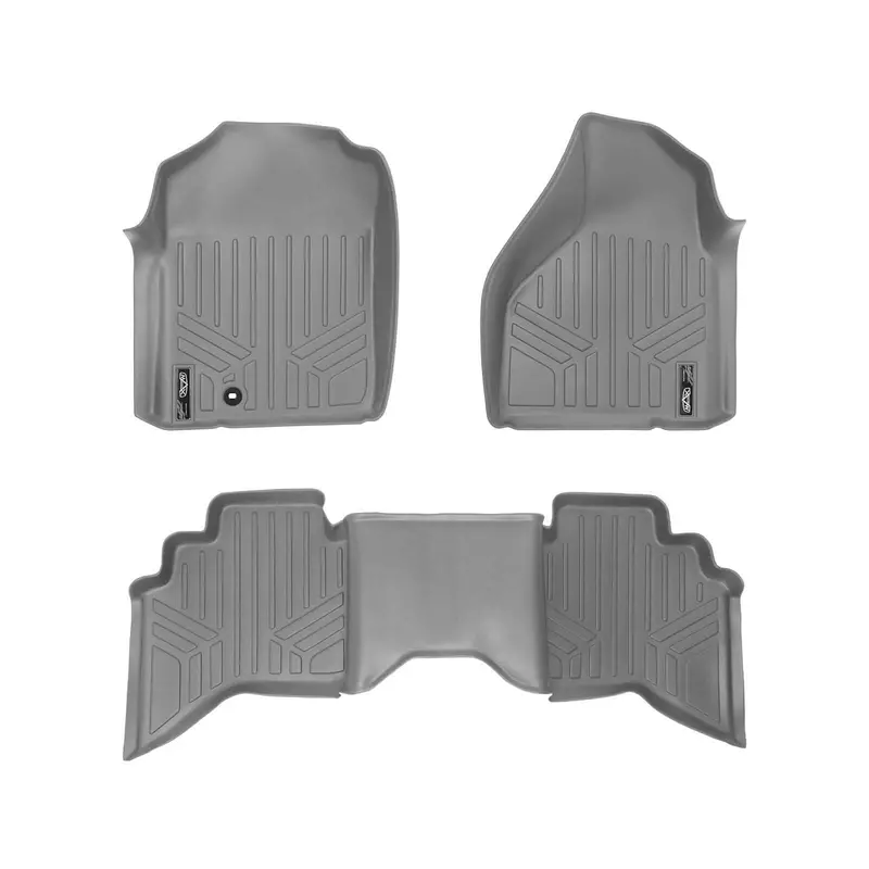 Smartliner Custom Fit Floor Liners For 2002-2008 Dodge Ram 1500 Quad Cab / 2003-2009 Ram 2500/3500 Quad Cab Bench Seat With Oth Coverage 4