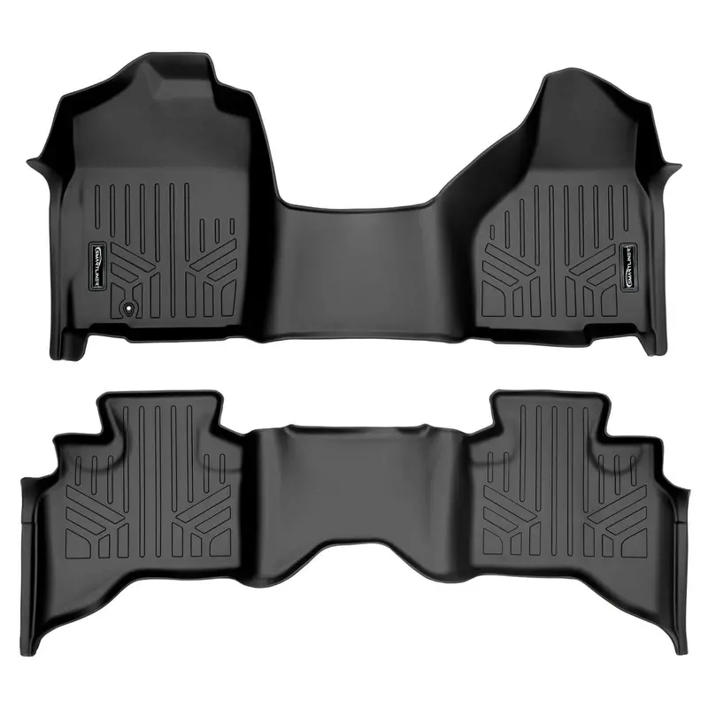 Smartliner Custom Fit Floor Liners For 2009-12 Dodge Ram 1500 Quad Cab With 1St Row Bench Seat And Single Floor Hook 1