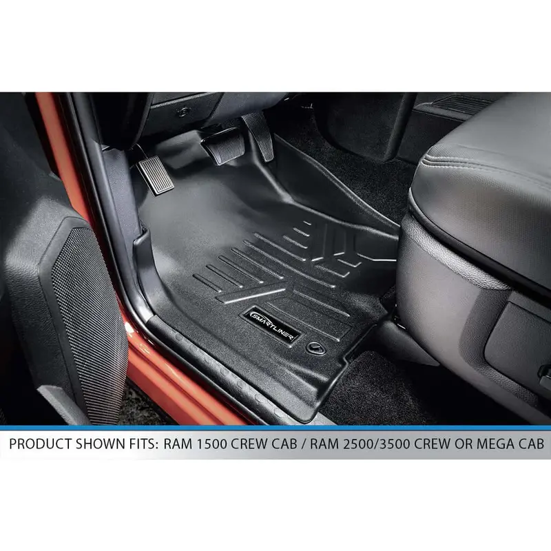 Smartliner Custom Fit Floor Liners For 2012-2018 Ram 1500/2500/3500 Crew Cab (4 Full Size Doors) 2